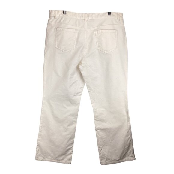 Talbots Signature Boot Womens Cream Velvet Pants Size Petites 16 16P Off-White - Picture 4 of 8